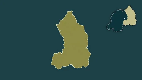 Iburasirazuba, Rwanda, extruded and isolated. Pattern Stock Footage 241361453