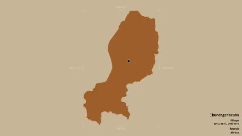 Iburengerazuba - Rwanda. Bounding box. Pattern 스톡 일러스트