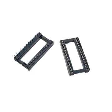 IC Base socket holder isolated on white Stock Photos