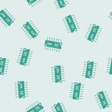 Ic chip electronic component glyph seamless pattern 스톡 일러스트
