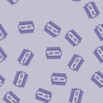 Ic chip electronic component line seamless pattern イラスト素材