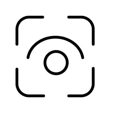 Ic fluent eye tracking on regular icon 库存插图