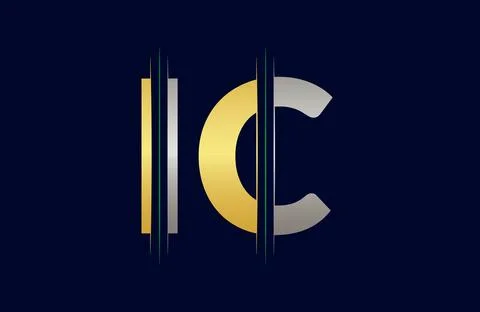 IC Letter logo design vector template. Stock Illustration