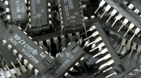 An IC pile Stock Footage 10587214