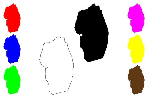 Ica city (Republic of Peru) map vector illustration, scribble sketch Ika map Stock Illustration
