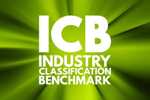 ICB - Industry Classification Benchmark acronym, technology concept backgroun Foto stock