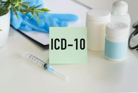 The ICD-10 or International Classification of Diseases and Related Health P.. Stock Photos