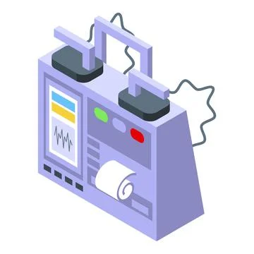 Icd defibrillator icon isometric vector. Heart aed Stockillustratie