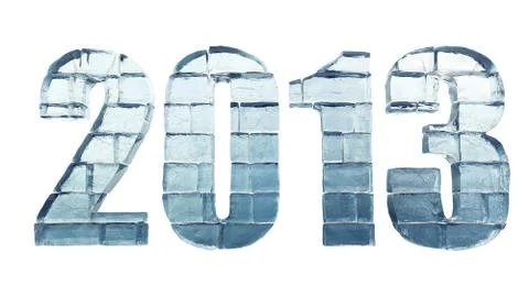Ice 2013 isolated with clipping path Stock Illustration