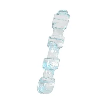 Ice 3d symbol with thick horizontal straps Stock Illustration