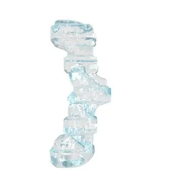 Ice 3d symbol with thick horizontal straps Stock Illustration