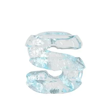 Ice 3d symbol with thick horizontal straps. letter s Stock-Illustration