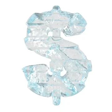 Ice 3d symbol with thick horizontal straps Illustrazione stock