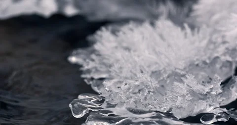 Ice above river Stock Footage 102171241