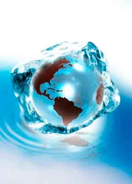 Ice age, conceptual artwork Stock Illustration