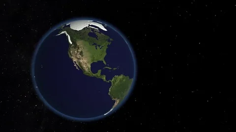 Ice age on Earth - 3D animation Stock Footage