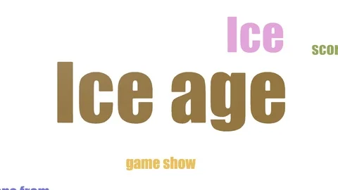 Ice Age Tag Cloud Animated Isolated Stock Footage 103673984