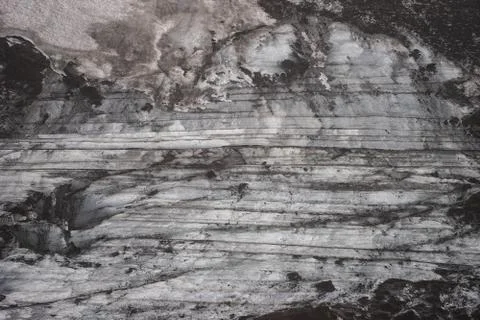 Ice and ashes of the volcano texture landscape, beautiful nature ice background Stock Photos