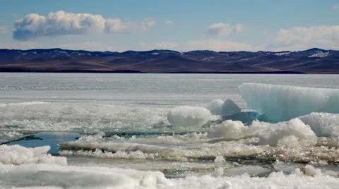 Ice and clouds Видео 10888510