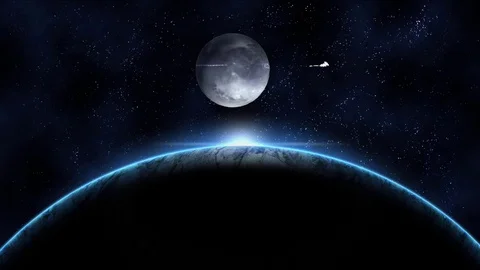 Ice and gas ring explosion Stock Footage 86235146