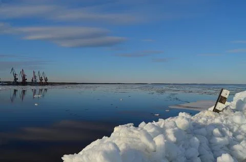 Ice and reflection Stock-Fotos