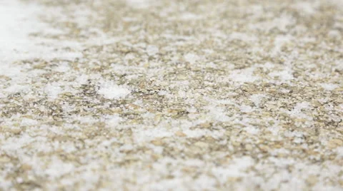 Ice and Sleet Fall on Pavement 動画素材 35760466