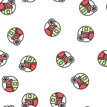 Ice and water shield vector seamless pattern Stock Illustration