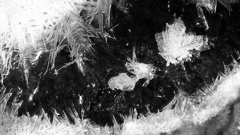 Ice and Water Winter Background Stock Footage 78286377