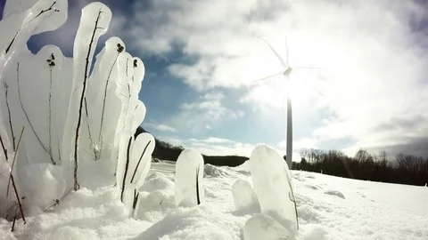 Ice and Wind Time Lapse 動画素材 71842254