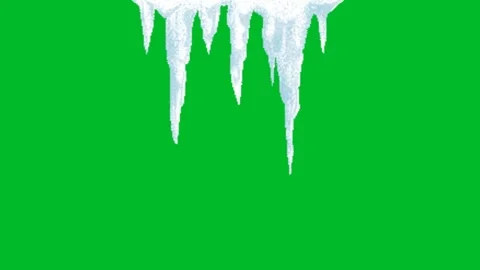 Ice animation on green screen background Stock Footage 344208427