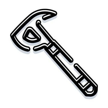 Ice axe and mountain climbing tool illustration Stock Illustration