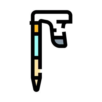 Ice axe tool for winter mountaineering adventures Stock Illustration