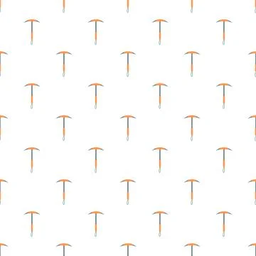 Ice axe tools forming seamless climbing mountaineering pattern Stock Illustration