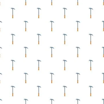 Ice axes seamless pattern for winter sport design Stock Illustration