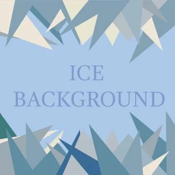 Ice background in blue color Stock Illustration