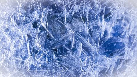 Ice background in December of winter Stock Photos