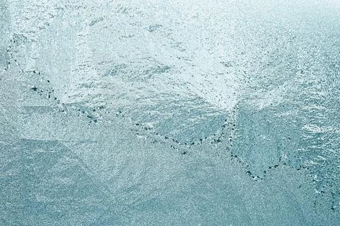 Ice Background Ice Background, Natural Blue Frosty Pattern On Frost Glass Stock Photos