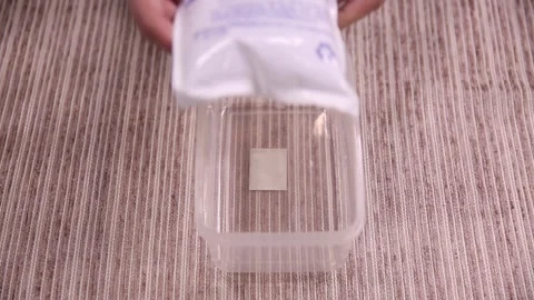 Ice bag disposable lunch box (3) Stock Footage 202154768