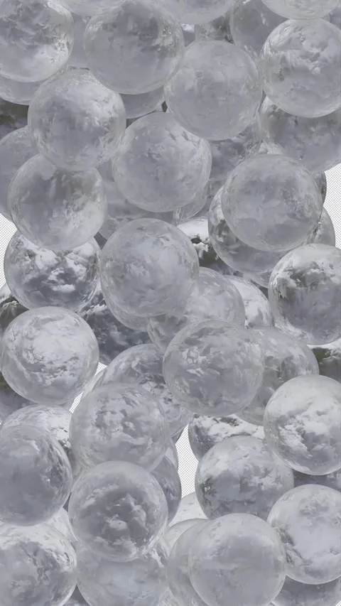 Ice Ball Portrait Vertical Video Animation Curtain Transition  Alpha Channel Stock Footage 329721539