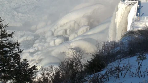 Ice Below the American Falls Stock Footage 34030169