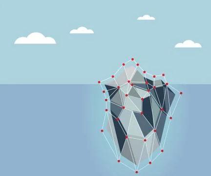 Ice berg polygon background vector illustration Stock Illustration