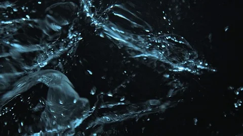 Ice on black background. Macro. Close up Video stock 78592827