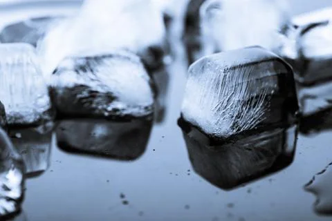 Ice on black background Foto stock