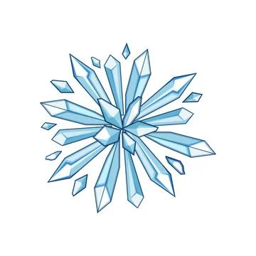 Ice blast concept with exploding crystal shards 스톡 일러스트