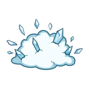 Ice blast impact creating cold winter explosion Stock Illustration