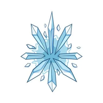 Ice blast magic freezing crystals symbol Illustration