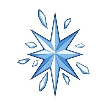 Ice blast magic freezing winter burst icon Stock Illustration