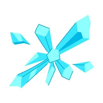 Ice blast spreading energy and freezing crystals Stock Illustration