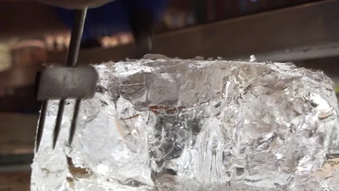 Ice block carving bar Stock Footage 113275636