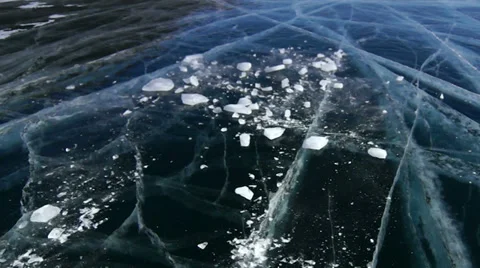 Ice block crash slow mo and revers Stock Footage 30443266